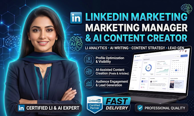be your linkedin marketing manager and ai content creator