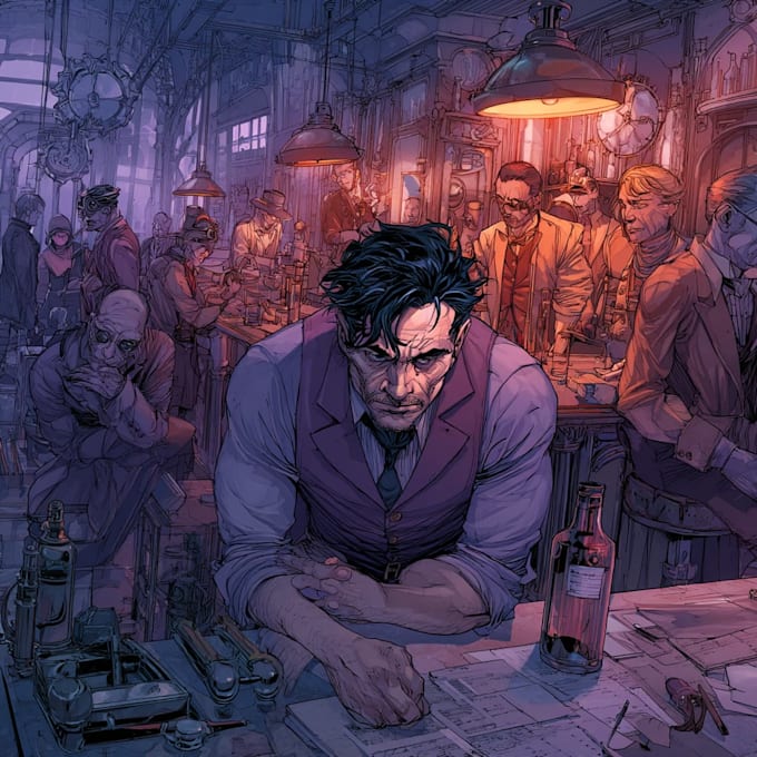 draw comic book illustration as a comic book illustrator