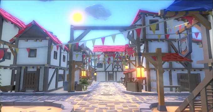 do 3d game environment unity unreal engine map level design terrain model assets