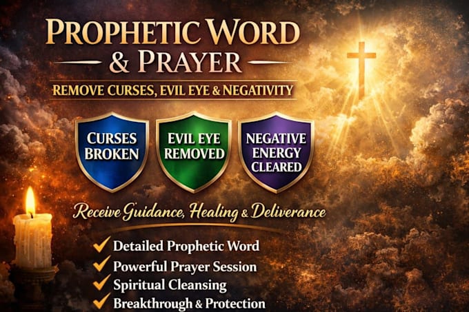 give prophetic word, prophetic prayer to remove curses, evil eye, and negativity