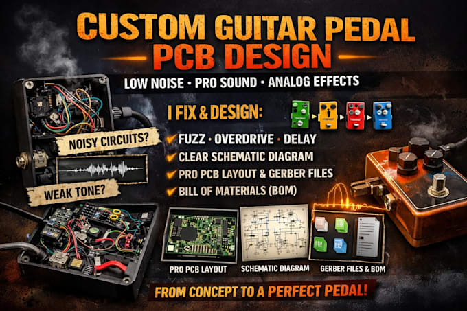 design guitar pedal pcb audio circuit schematic analog effects pedal layout