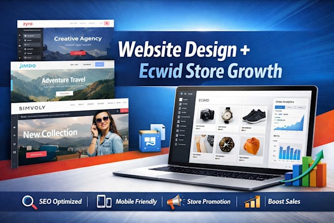 design high converting zyro jimdo simvoly website and redesign ecwid store