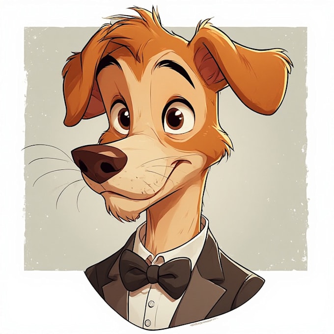 draw your dog or any pets into cartoon