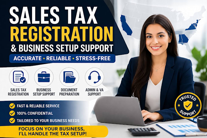 provide sales tax registration and business setup support