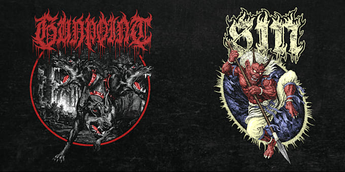 draw metal and hardcore artwork for your band or brand