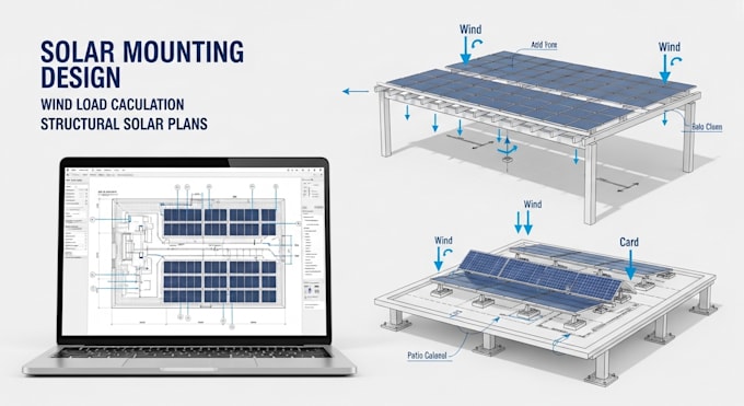 design solar mounting system and roof structural calculations