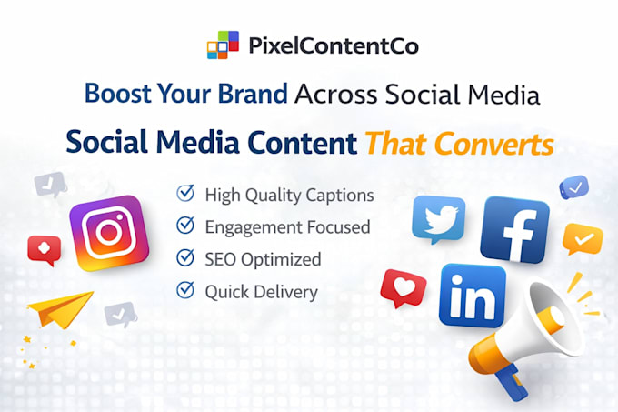 Write engaging social media captions for your brand by Pixelcontentco ...