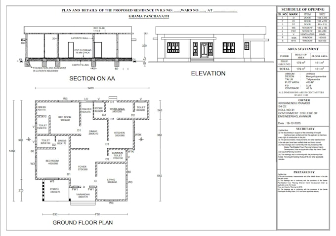 Redraw your floor plan in autocad from pdf or sketch by Krishnendu06 ...
