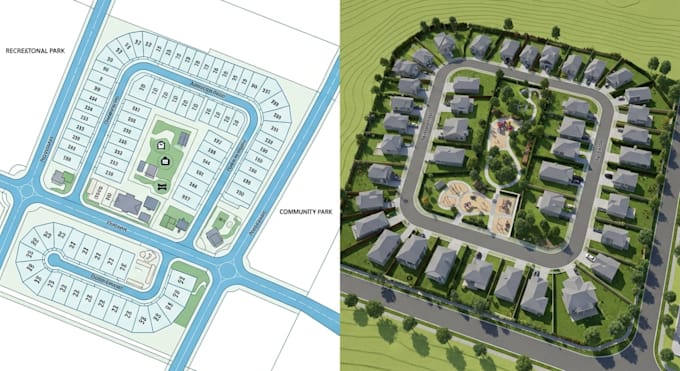 create 2d and 3d map, subdivision site plan ,plot map and rv park