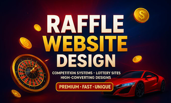 build raffle draw website, competition website, giveaway or event ticket website