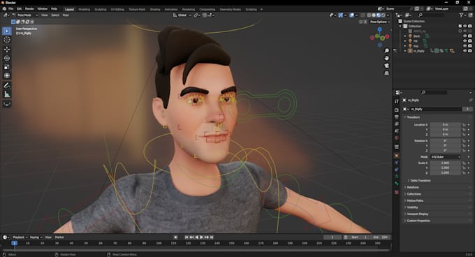 3d rigging for 3d character, vrchat, blender rigging maya rigging weight paint