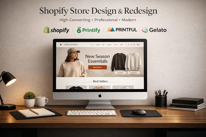 build shopify store design redesign shopify website printify pod dropshipping