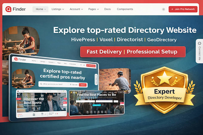 directory website, hivepress, voxel theme , directorist, geodirectory