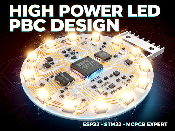 do high power led pcb mcpcb with thermal and current optimization esp32 stm32