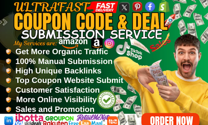 manually submit coupon code to 100 popular deal sites coupon code submission