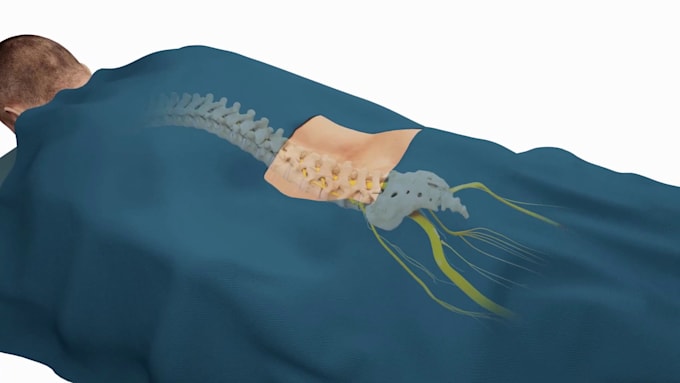 create 3d spinal implant animation orthopaedic medical visualization