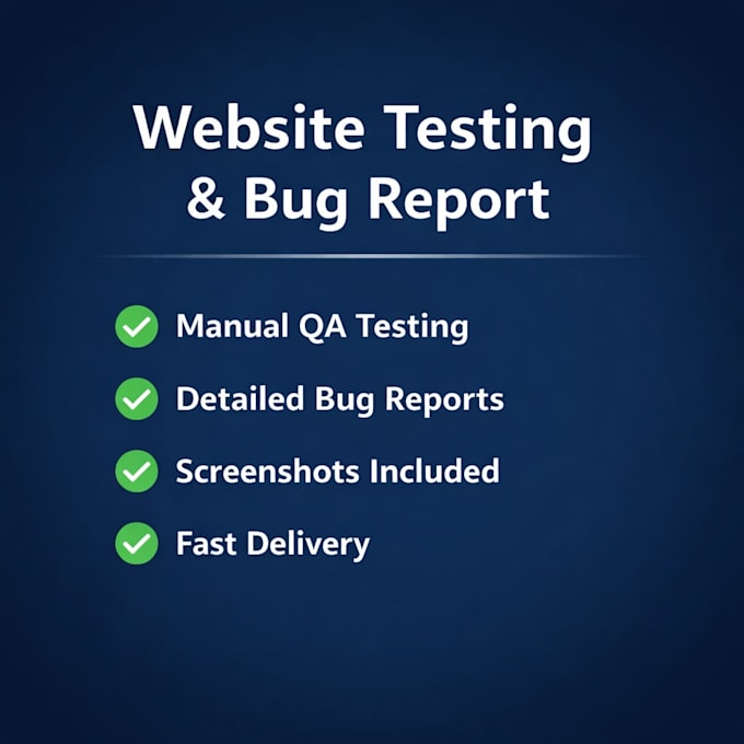 test your website and provide a detailed bug report