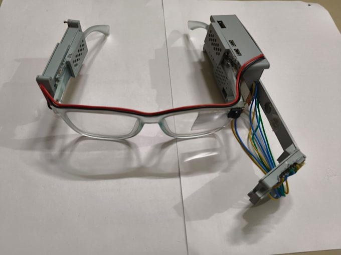make smart ai powered glasses with many features for college projects