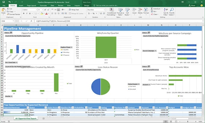 create excel dashboards and professional reports