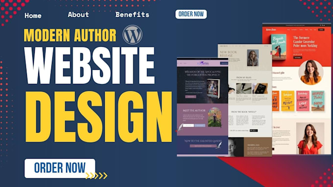 build modern book author website, ebook landing page, wordpress website