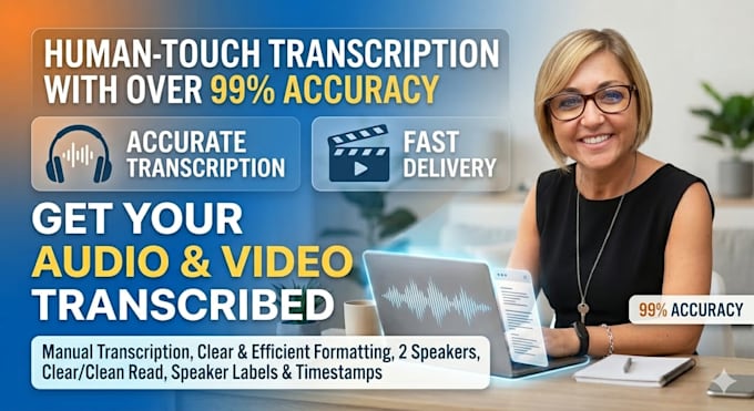 provide high quality audio or video transcription