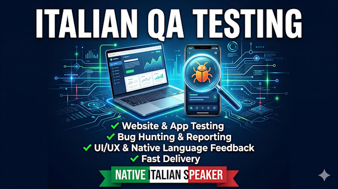 qa test your website, app, or software in italian