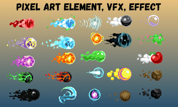 Créer des vfx pixel, animation de sorts, effet de particules rpg, asset ...