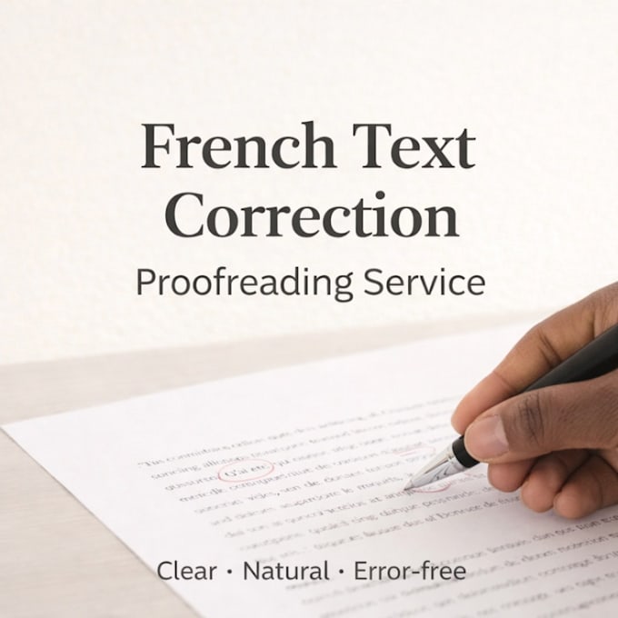proofread and correct your french text