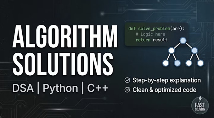 solve algorithms and data structures problems in cpp or python
