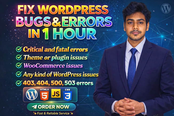 fix wordpress issues, errors, bugs and fix wordpress website