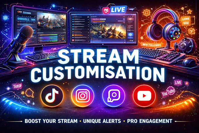 customize your stream for youtube twitch tiktok