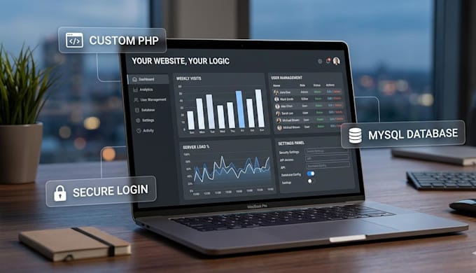 develop a custom PHP mysql website, web application or admin dashboard
