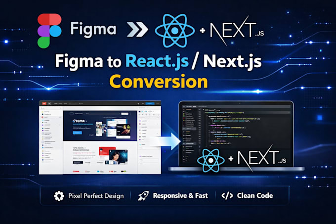 convert figma to reactjs or nextjs website