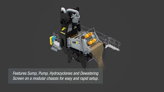 create 3d mining equipment, mineral processing and engineering animation