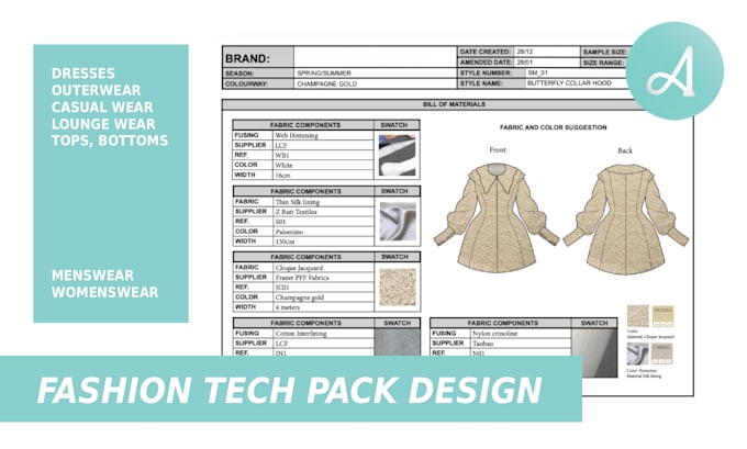 make your professional fashion tech pack for production