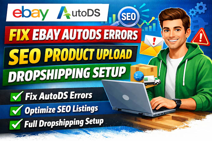fix ebay autods errors SEO product upload dropshipping setup