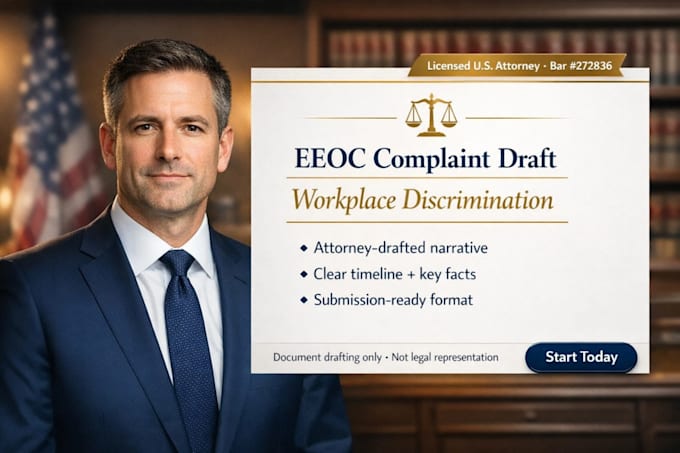professionally draft your eeoc complaint for workplace discrimination