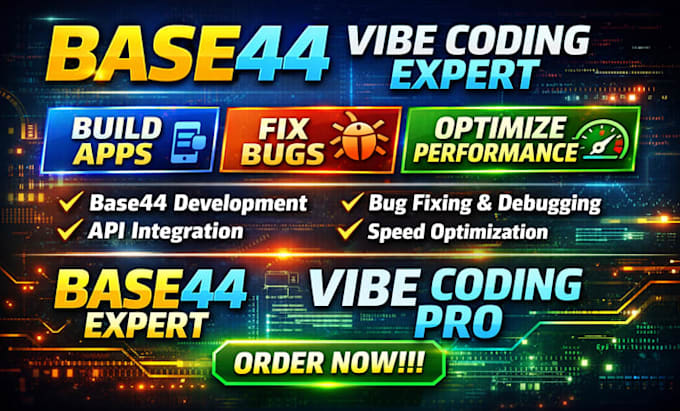 build and fix base 44 app base44 with vibe coding expert debugging and optimizat