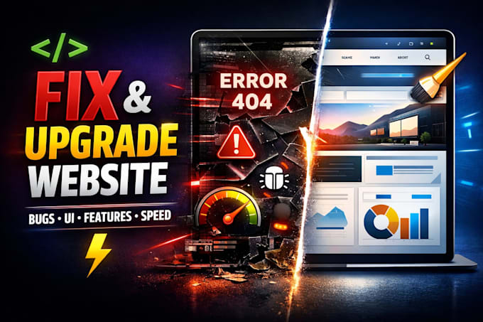 fix website bugs, errors, HTML CSS and PHP issues