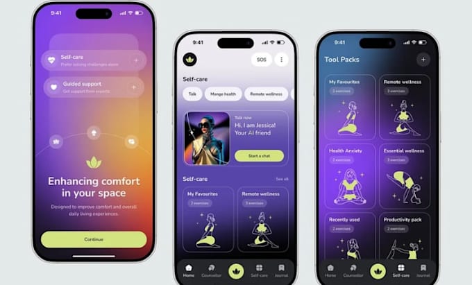 develop ai powered mental wellness and coaching app like wysa, woebot