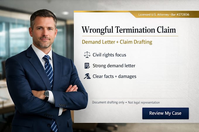 prepare your wrongful termination civil rights claim