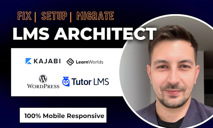setup, migrate, or fix your course on learnworlds, kajabi, or tutorlms