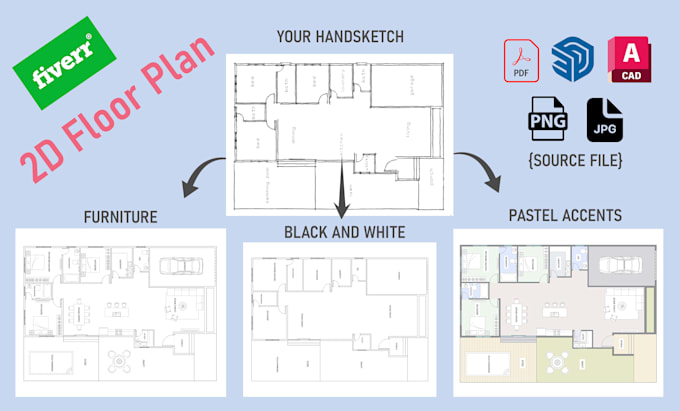do 2d floor plan and redraw