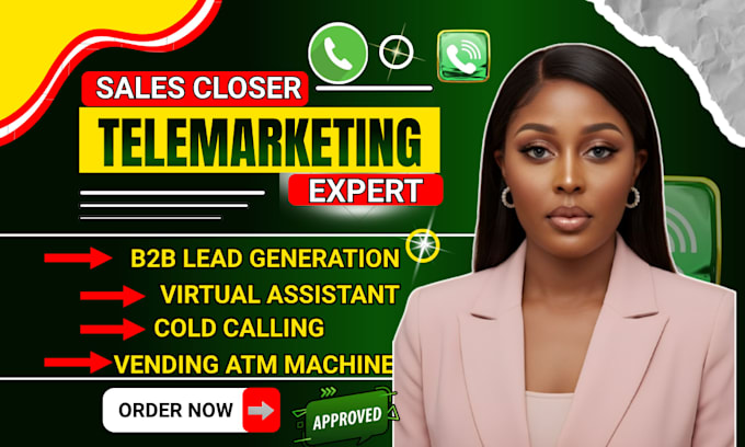 b2b lead generation virtual assistant services cold calling vending atm machine