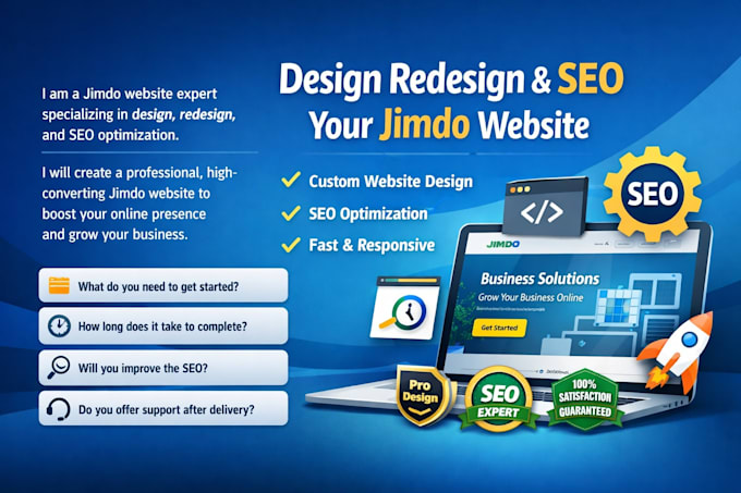 design redesign jimdo website and do jimdo seo for your business