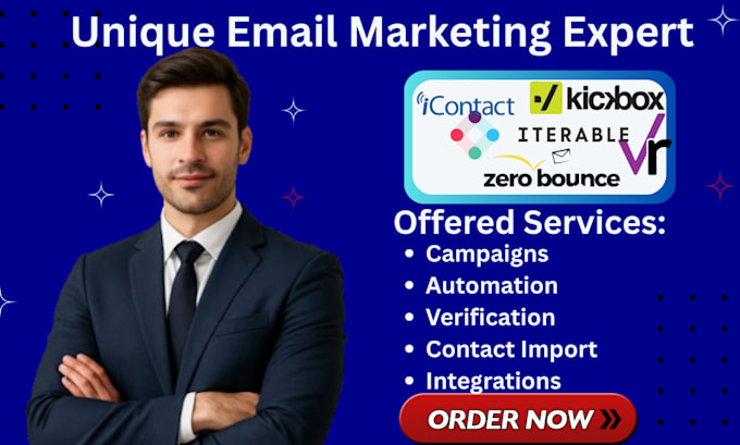 create kickbox, zerobounce, vertical response, icontact, iterable campaigns