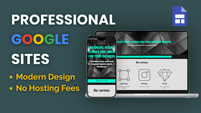 create a clean google sites website from your content