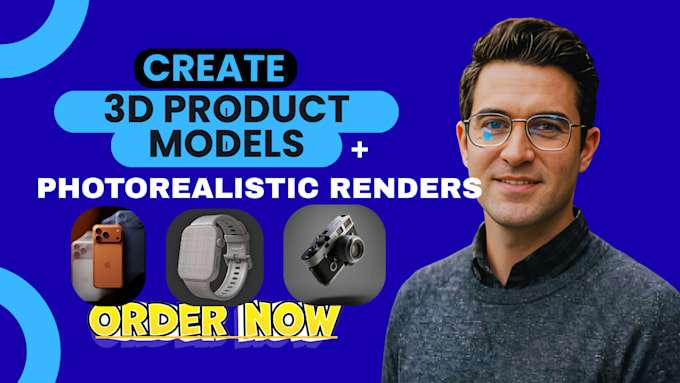 create 3d printing ready models, 3d rendering and product design