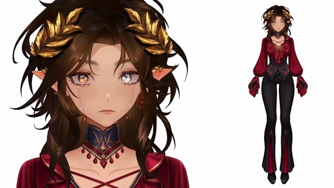 draw and design 2d vtuber model anime avatar character design 3d vtuber model