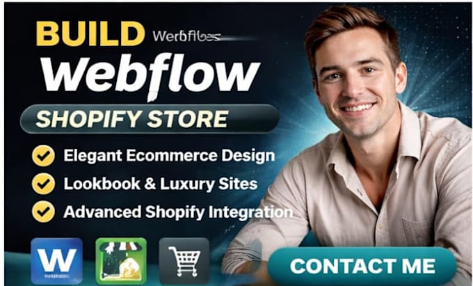 build webflow shopify store with ecommerce lookbook for luxury boutique